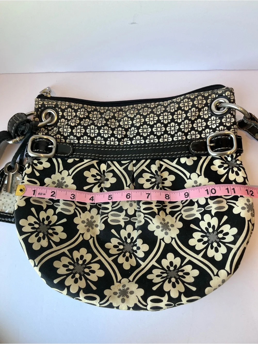 Vintage Fossil Y2K Black Crossbody Bag
